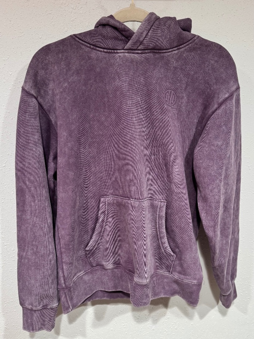 Ninth Hall Fundamentals Purple Hoodie Sweatshirt Distressed Washed Relaxed Small
